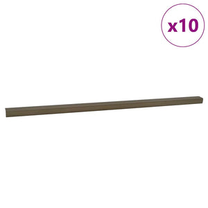 vidaXL Stair Nosing Strips 10 pcs Brown 67 x 3.5 x 3 cm Aluminium