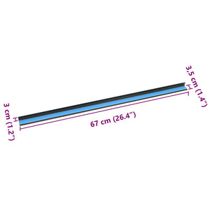 vidaXL Stair Nosing Strips 10 pcs Brown 67 x 3.5 x 3 cm Aluminium