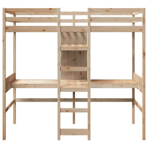 vidaXL Loft Bed Frame without Mattress 80x200 cm Solid Pine Wood