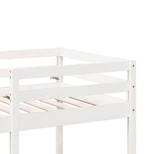 vidaXL Loft Bed with Desk & Chairs White 90x190 cm Pine Wood