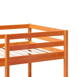 vidaXL Loft Bed with Desk & Chairs Brown 90x190 cm Pine Wood
