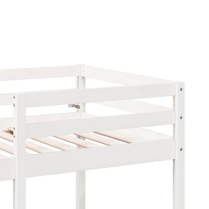 vidaXL Loft Bed with Desk & Chairs White 75x190 cm Pine Wood