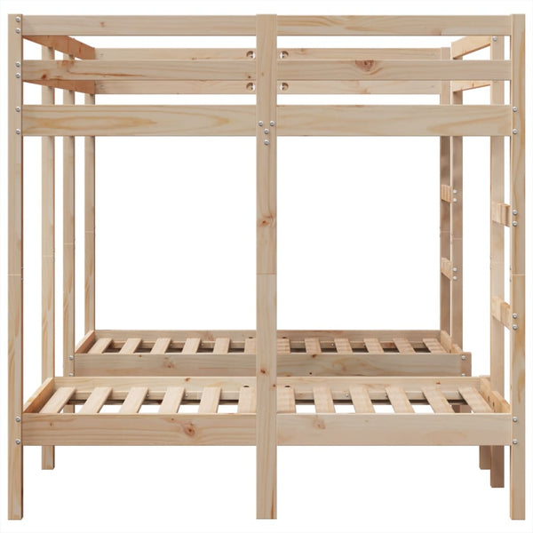 vidaXL Triple Bunk Bed 140x200/70x140 cm Solid Pine Wood