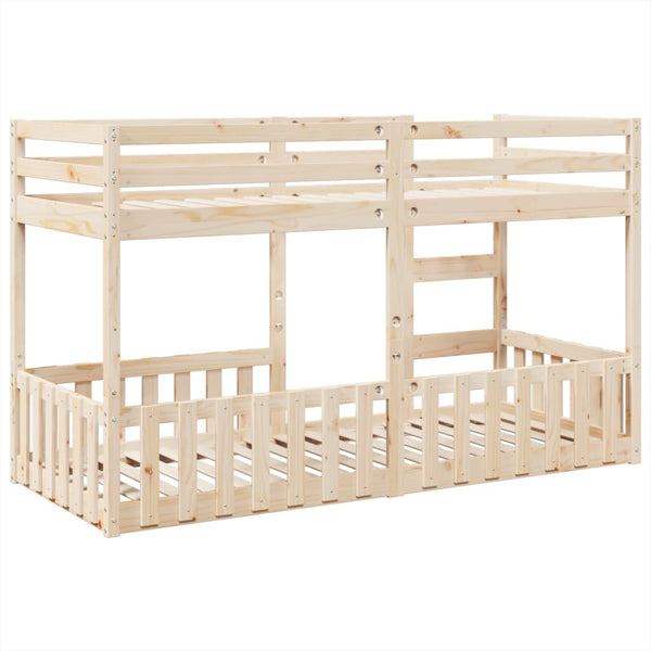 vidaXL Bunk Bed 90x200 cm Solid Pine Wood