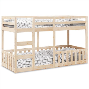 vidaXL Bunk Bed 90x200 cm Solid Pine Wood