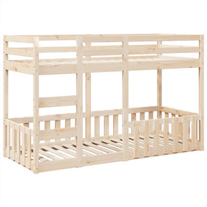 vidaXL Bunk Bed 90x190 cm Solid Pine Wood