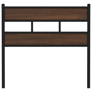 vidaXL Replacement Headboard Brown Oak Look 107 cm Steel and Engineered Wood