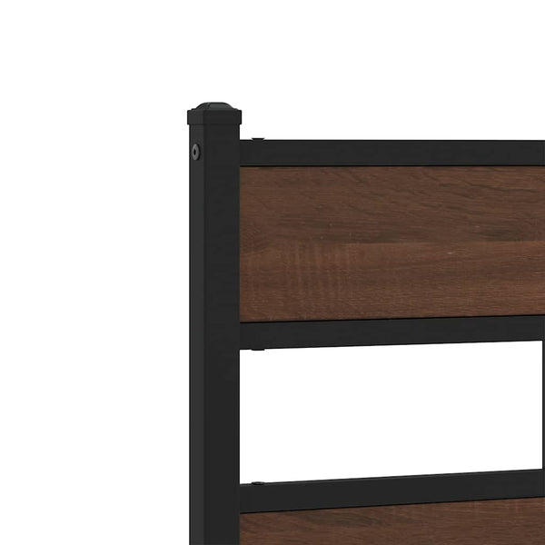 vidaXL Replacement Headboard Brown Oak Look 107 cm Steel and Engineered Wood