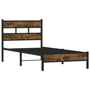 vidaXL Bed Frame without Mattress with Headboard Sonoma Oak 100x200 cm