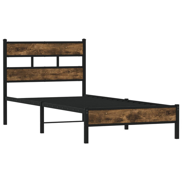vidaXL Bed Frame without Mattress with Headboard Sonoma Oak 100x200 cm
