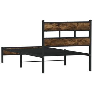 vidaXL Bed Frame without Mattress with Headboard Sonoma Oak 100x200 cm