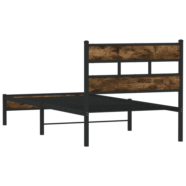 vidaXL Bed Frame without Mattress with Headboard Sonoma Oak 100x200 cm
