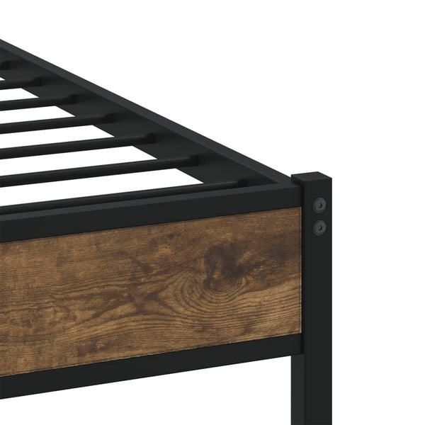 vidaXL Bed Frame without Mattress with Headboard Sonoma Oak 100x200 cm