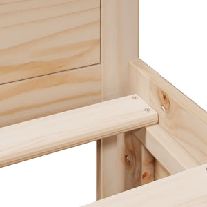 vidaXL Solid Wood Bed Frame without Mattress with Headboard 160x200 cm Pine