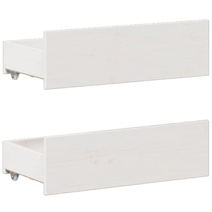 vidaXL Solid Wood Bed Frame without Mattress with Headboard White 140x200cm Pine