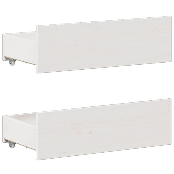 vidaXL Solid Wood Bed Frame without Mattress with Headboard White 140x200cm Pine