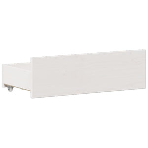 vidaXL Solid Wood Bed Frame without Mattress with Headboard White 140x200cm Pine
