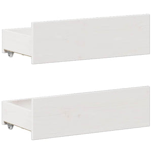 vidaXL Solid Wood Bed Frame without Mattress with Headboard White 140x190 cm Pine