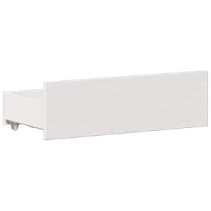 vidaXL Solid Wood Bed Frame without Mattress with Headboard White 140x190 cm Pine