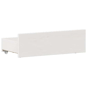 vidaXL Solid Pine Bed Frame without Mattress with Headboard White 135x190cm