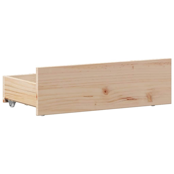 vidaXL Solid Wood Bed Frame without Mattress with Headboard 75x190 cm