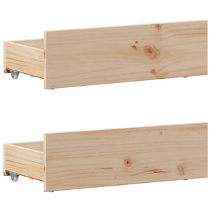 vidaXL Solid Wood Bed Frame without Mattress with Headboard 75x190 cm