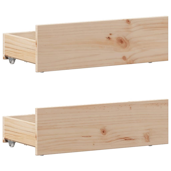 vidaXL Solid Wood Bed Frame without Mattress with Headboard 75x190 cm