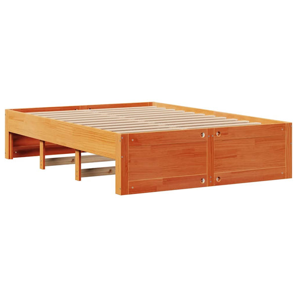 vidaXL Solid Wood Bed Frame without Mattress with Drawers Brown 150x200 cm