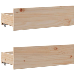 vidaXL Solid Wood Bed Frame without Mattress with Drawers 140x200 cm Pine