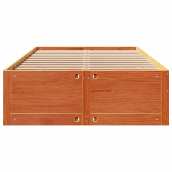 vidaXL Solid Wood Bed Frame without Mattress with Drawers 120x200 cm