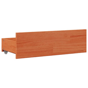 vidaXL Solid Wood Bed Frame without Mattress with Drawers 120x200 cm