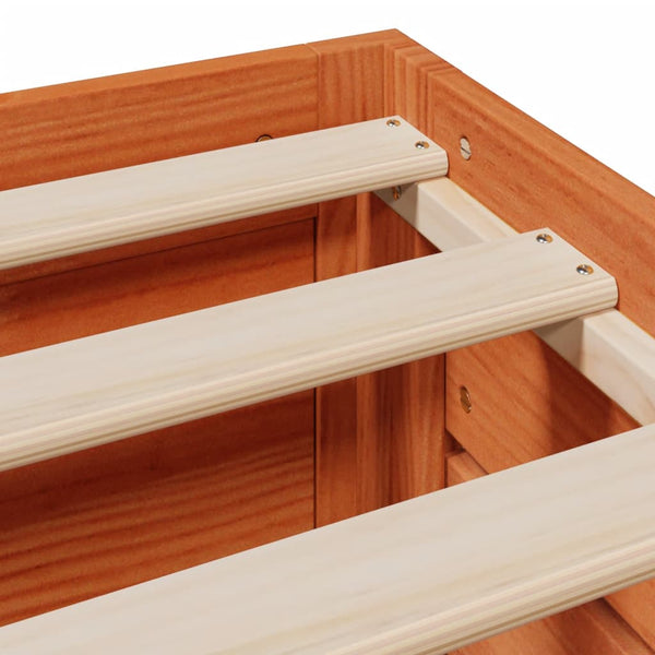 vidaXL Solid Wood Bed Frame without Mattress with Drawers 120x200 cm