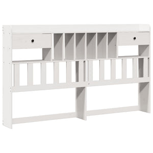 vidaXL Solid Wood Bed with Shelf without Mattress White 180x200 cm Pine