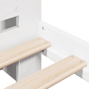 vidaXL Solid Wood Bed with Shelf without Mattress White 180x200 cm Pine