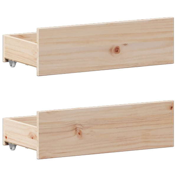 vidaXL Solid Wood Bed with Shelf without Mattress 180x200 cm Pine Wood