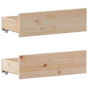 vidaXL Solid Wood Bed with Headboard, without Mattress, 135x190 cm Pine Wood