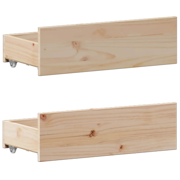 vidaXL Solid Wood Bed with Headboard, without Mattress, 135x190 cm Pine Wood