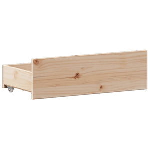vidaXL Solid Wood Bed with Headboard, without Mattress, 135x190 cm Pine Wood