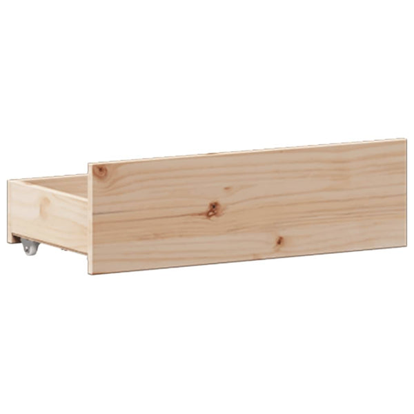 vidaXL Solid Wood Bed with Headboard, without Mattress, 135x190 cm Pine Wood