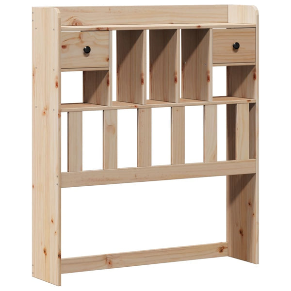 vidaXL Solid Wood Bed with Storage Shelf without Mattress 90x190 cm Pine