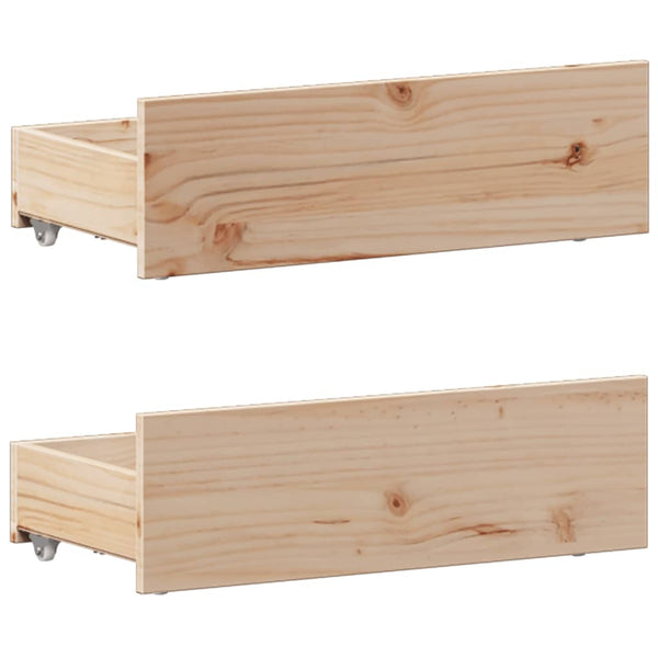 vidaXL Solid Wood Bed with Storage Shelf without Mattress 90x190 cm Pine