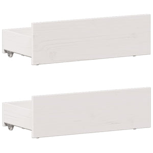 vidaXL Solid Wood Bed with Shelf without Mattress White 90x190 cm Pine