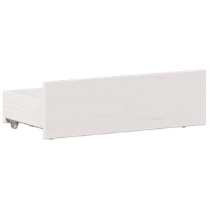 vidaXL Solid Wood Bed with Shelf without Mattress White 90x190 cm Pine