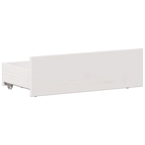 vidaXL Solid Wood Bed with Shelf without Mattress White 90x190 cm Pine