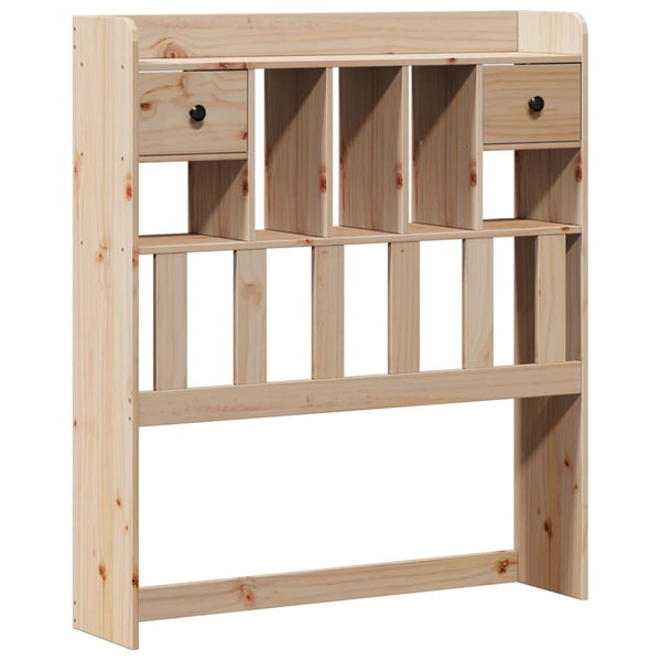 vidaXL Bookcase Bed Frame without Mattress 75x190 cm Solid Pine