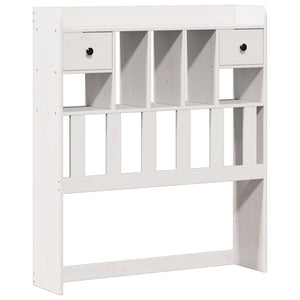 vidaXL Solid Wood Bed with Shelf without Mattress White 75x190 cm Pine