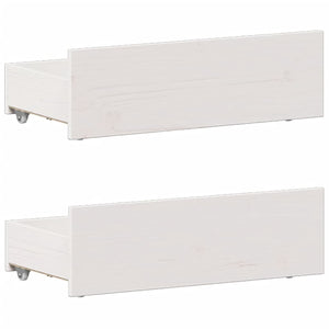 vidaXL Solid Wood Bed with Shelf without Mattress White 75x190 cm Pine