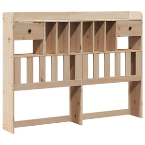 vidaXL Solid Wood Bed with Shelf without Mattress 140x200 cm Pine Wood