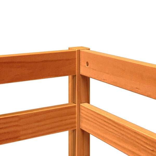 vidaXL Kids Loft Bed with Tower White & Black 80x200 cm Pine Wood
