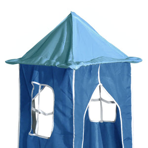 vidaXL Kids Loft Bed with Tower Blue 80x200 cm Solid Pine Wood